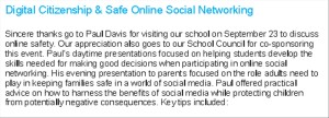 paul davis social networking safety